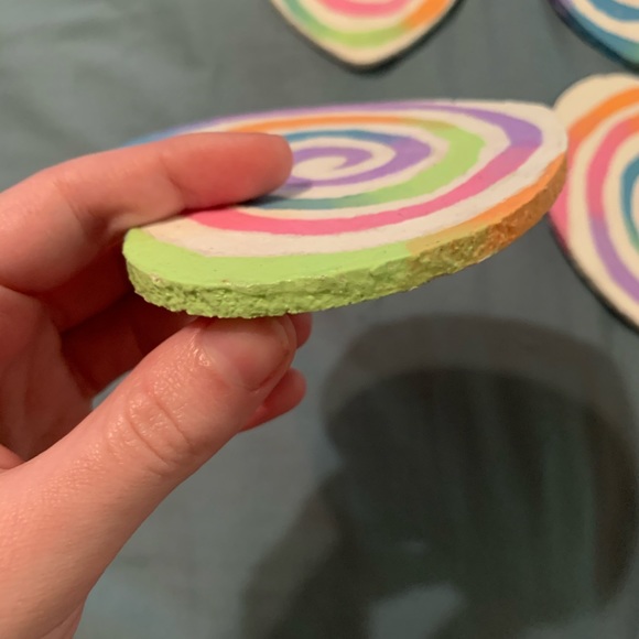 Rainbow Swirl Coasters - Picture 2 of 9